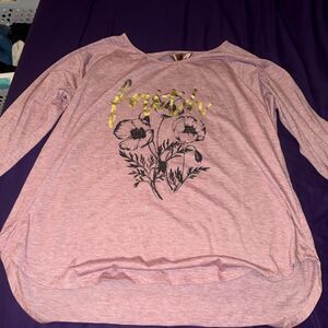 Faith Women's Pink and Purple Shirt